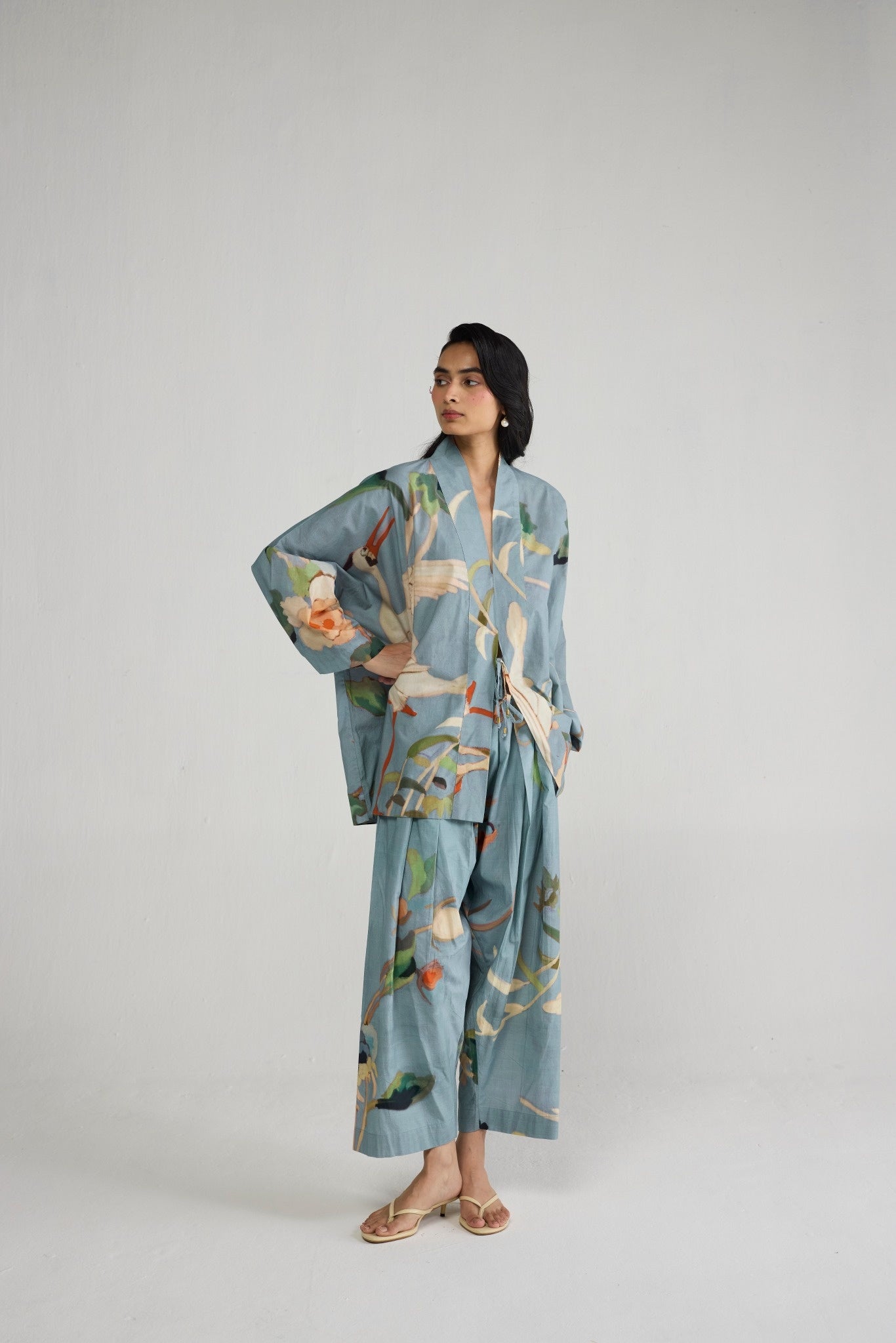 ASAGAO KIMONO KURTA & PANTS SET