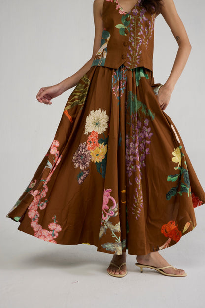 EMI HALTERNECK WAISTCOAT & SKIRT SET