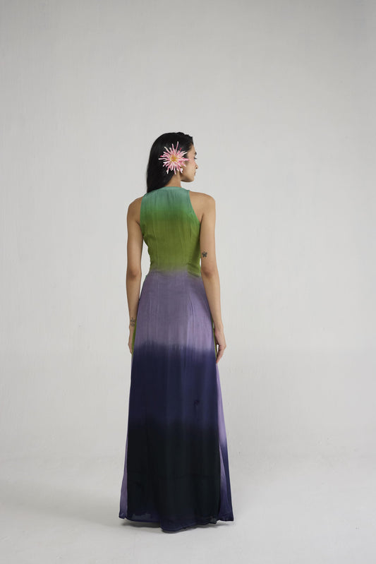 HANA V NECK DRAPED DRESS