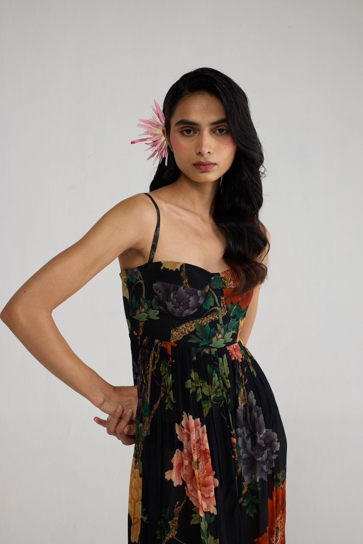 HIMARI CREPE BRALETTE DRESS