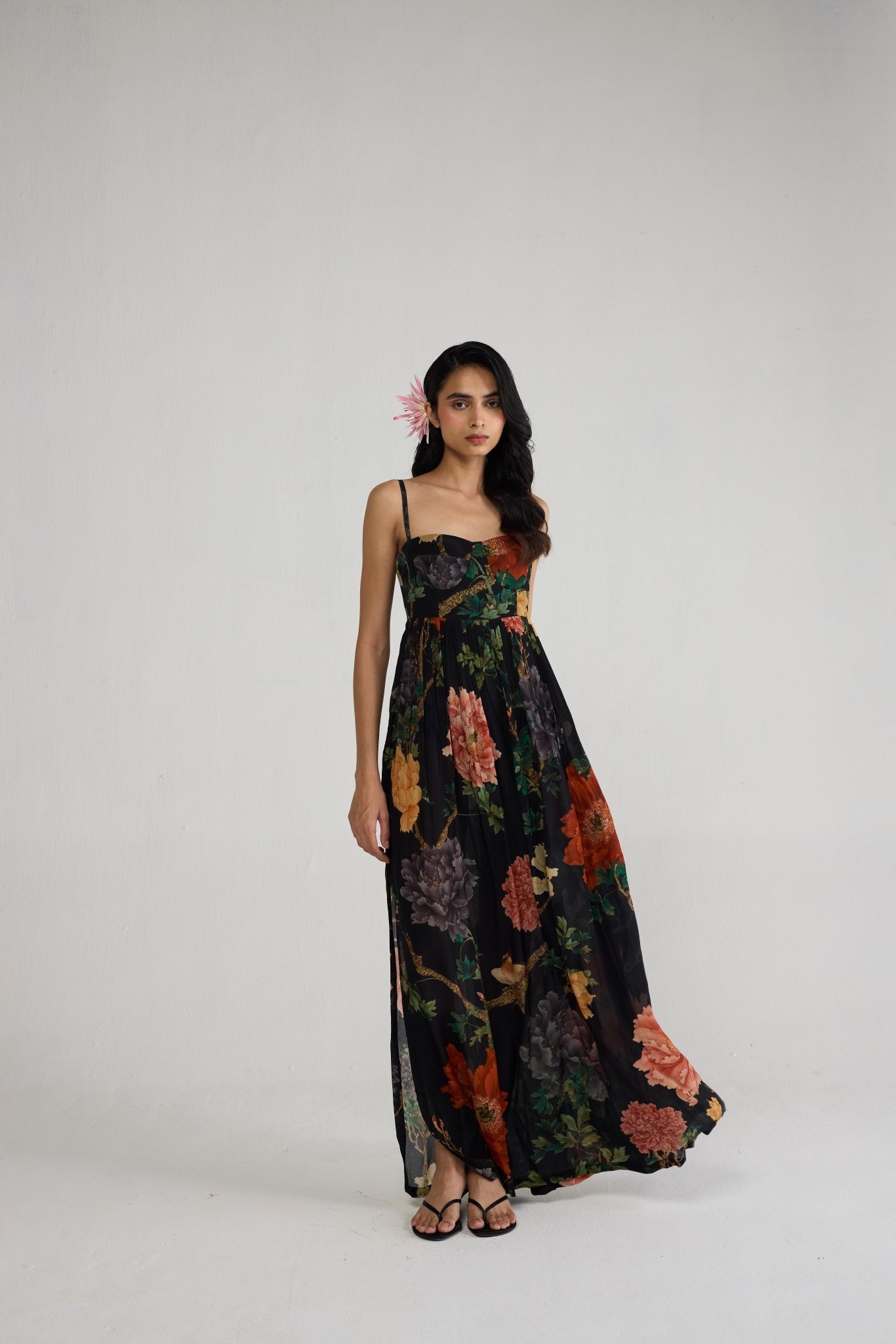 HIMARI CREPE BRALETTE DRESS
