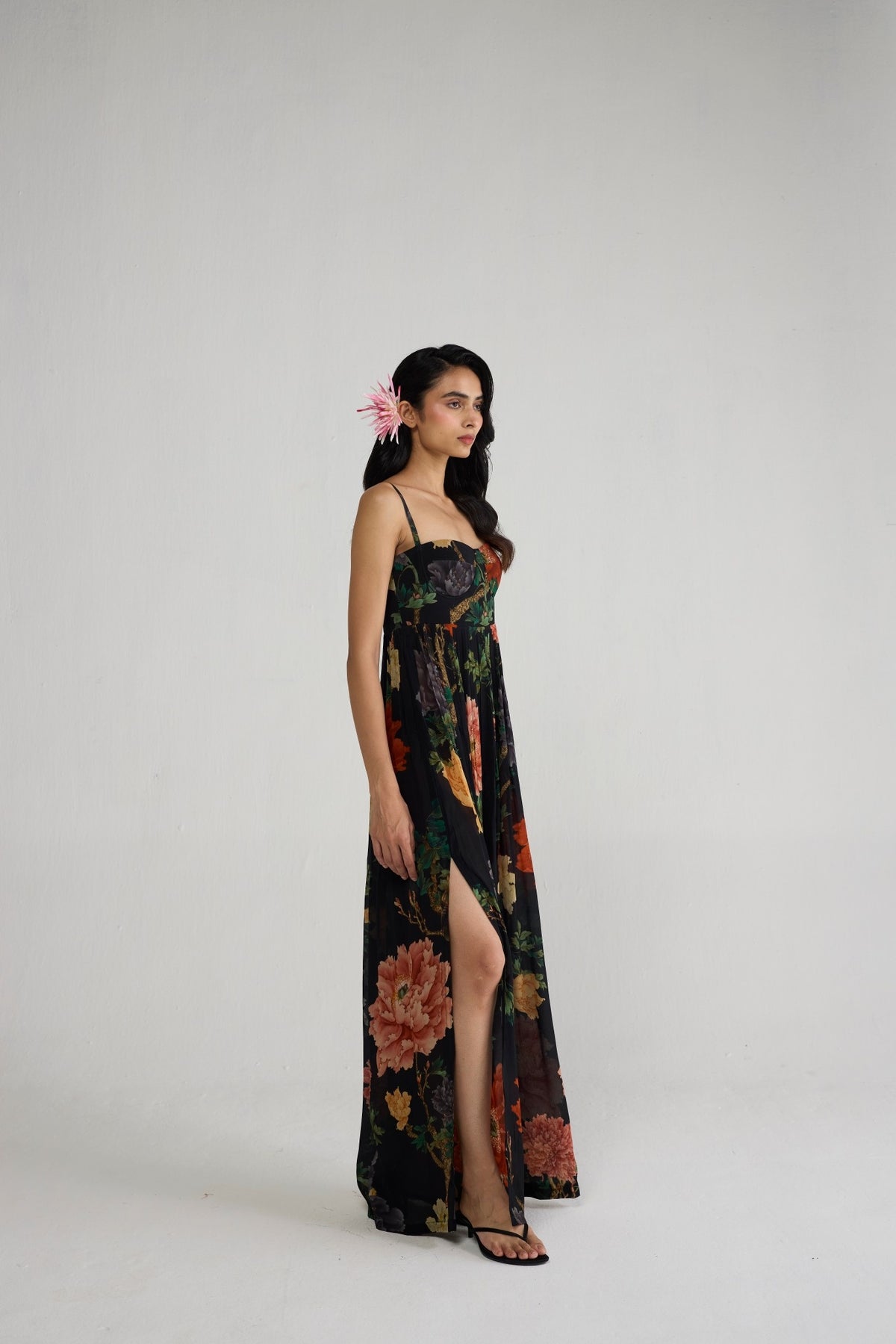 HIMARI CREPE BRALETTE DRESS