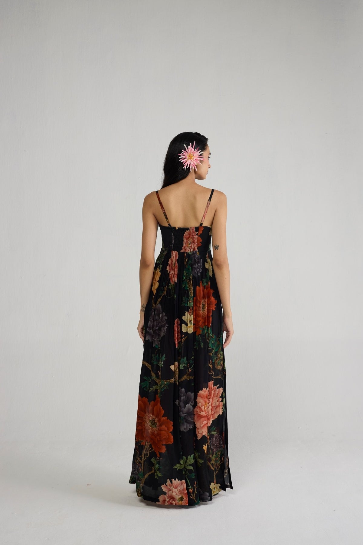 HIMARI CREPE BRALETTE DRESS