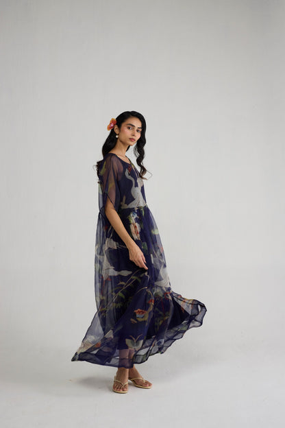 FUJI ORGANZA DRESS & SLIP