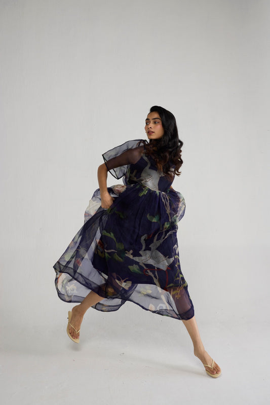 FUJI ORGANZA DRESS & SLIP