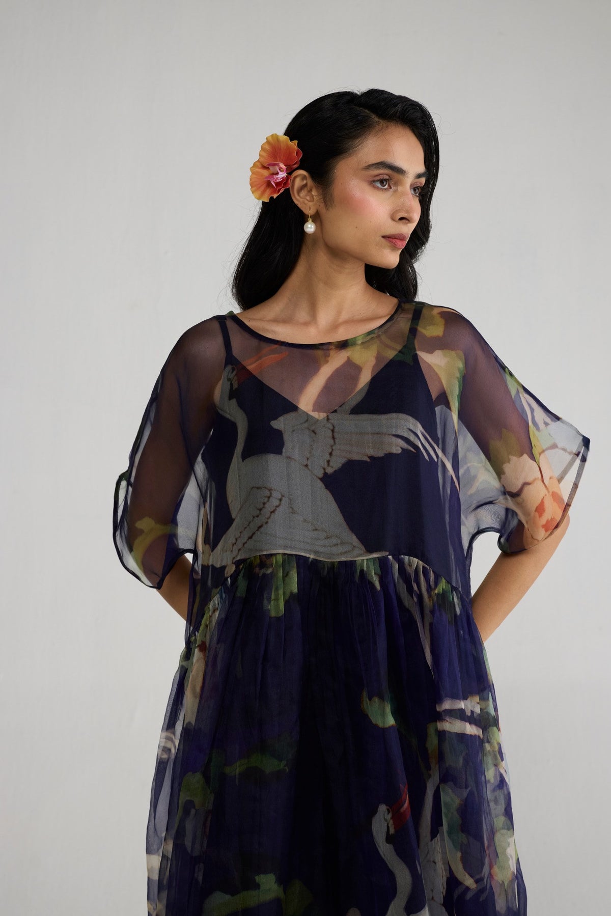 FUJI ORGANZA DRESS & SLIP