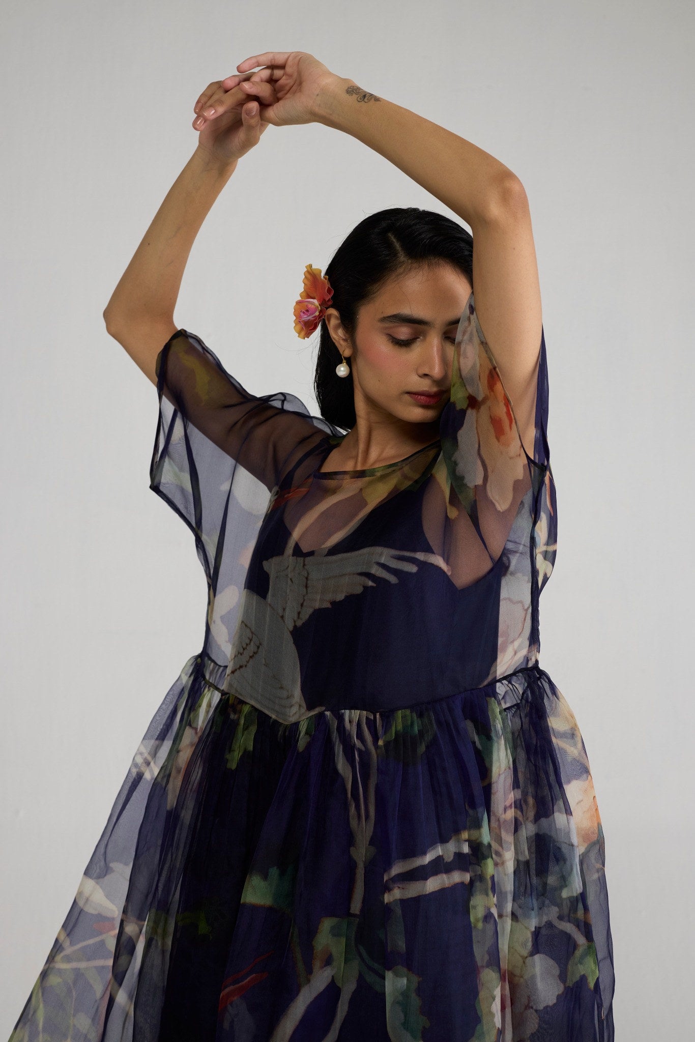 FUJI ORGANZA DRESS & SLIP