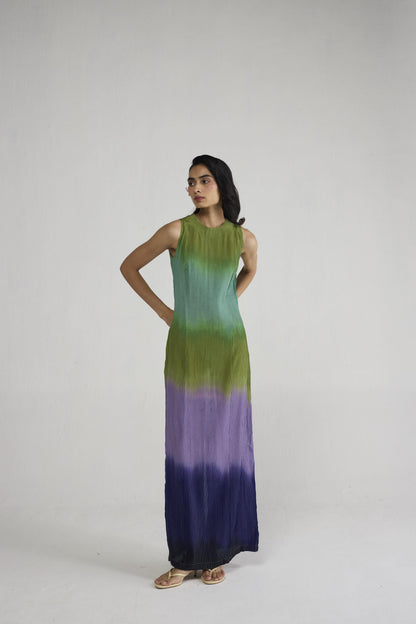 HANA PINTUCKS CREPE DRESS