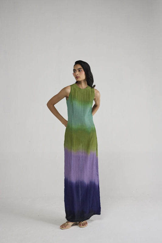 HANA PINTUCKS CREPE DRESS