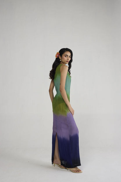 HANA PINTUCKS CREPE DRESS