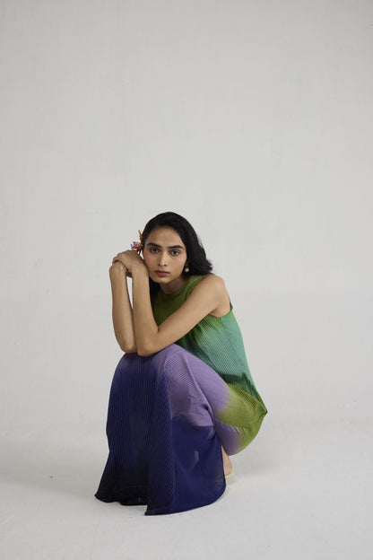 HANA PINTUCKS CREPE DRESS