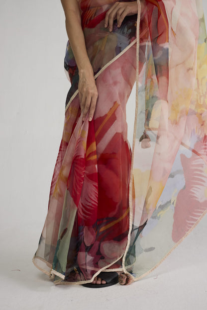 OBU ORGANZA SAREE