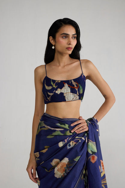 FUJI CREPE RUCHED BLOUSE