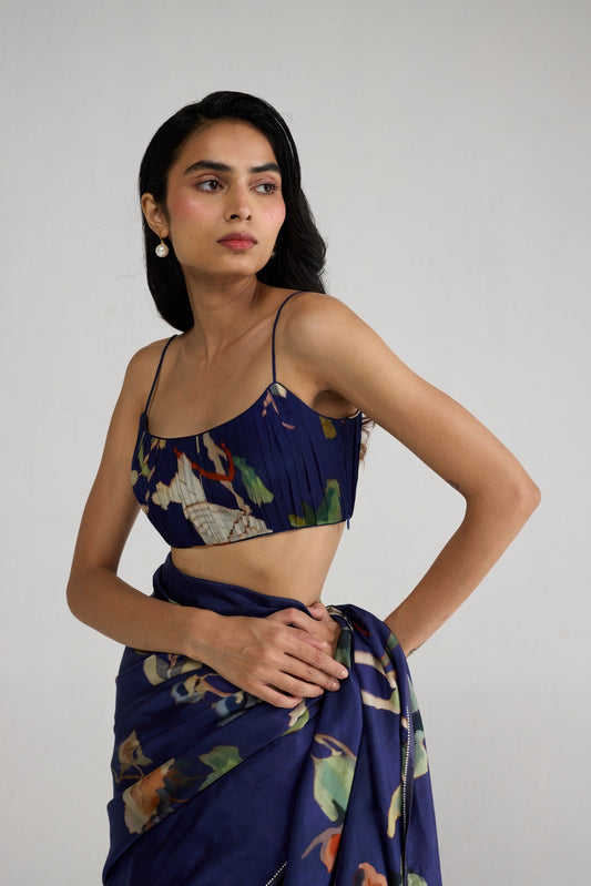 FUJI CREPE RUCHED BLOUSE