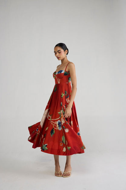 BARA FLARED BRALETTE DRESS
