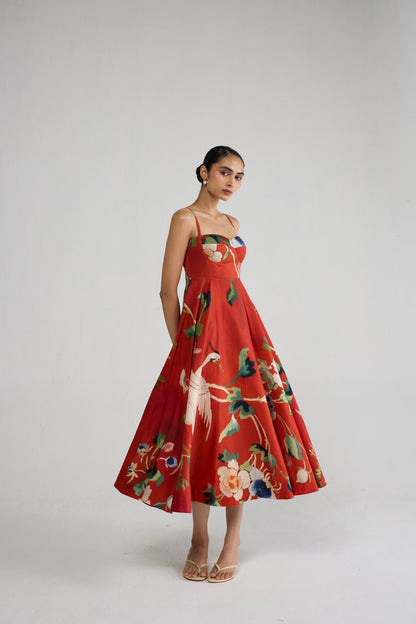 BARA FLARED BRALETTE DRESS