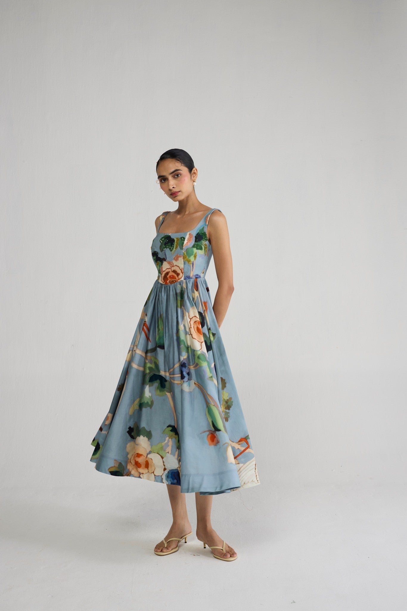 ASSAGAO EMBROIDERED DRESS