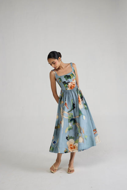 ASSAGAO EMBROIDERED DRESS