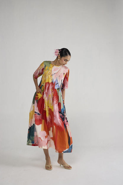 OBU PINTUCKS DRESS
