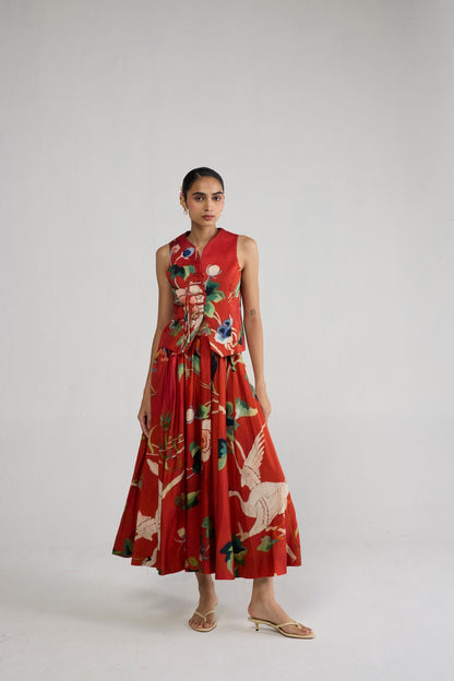 BARA WAISTCOAT & SKIRT SET
