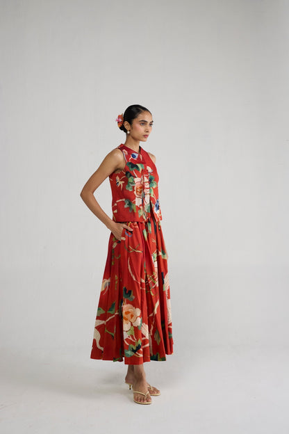 BARA WAISTCOAT & SKIRT SET