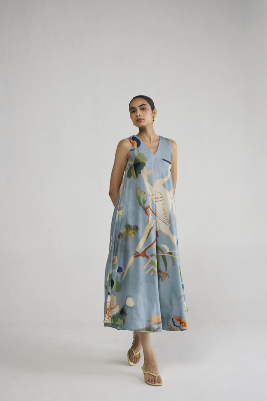 ASAGAO V - NECK DRESS