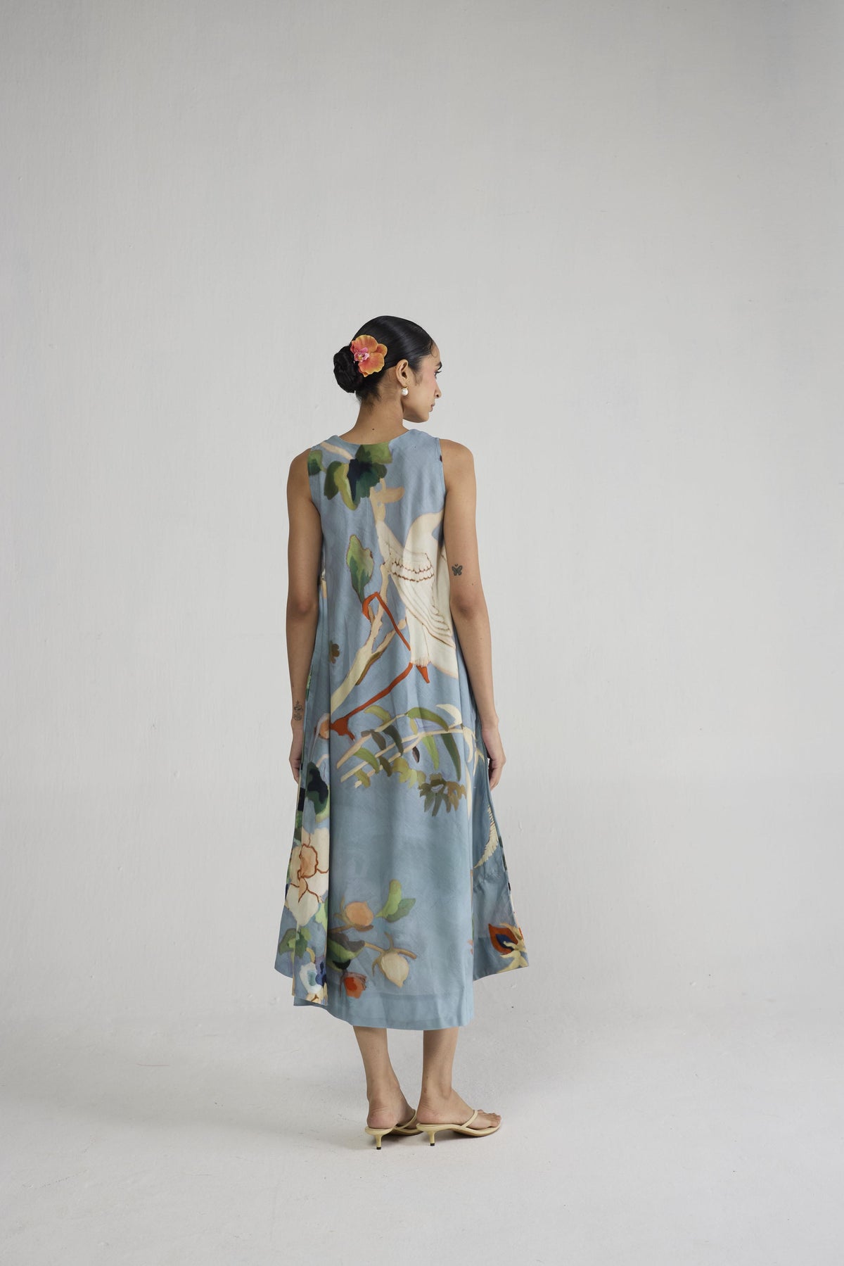ASAGAO V - NECK DRESS