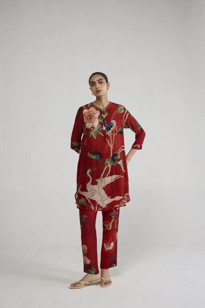 BARA CREPE SHORT KURTA SET