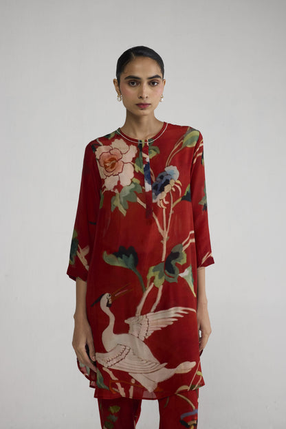 BARA CREPE SHORT KURTA SET