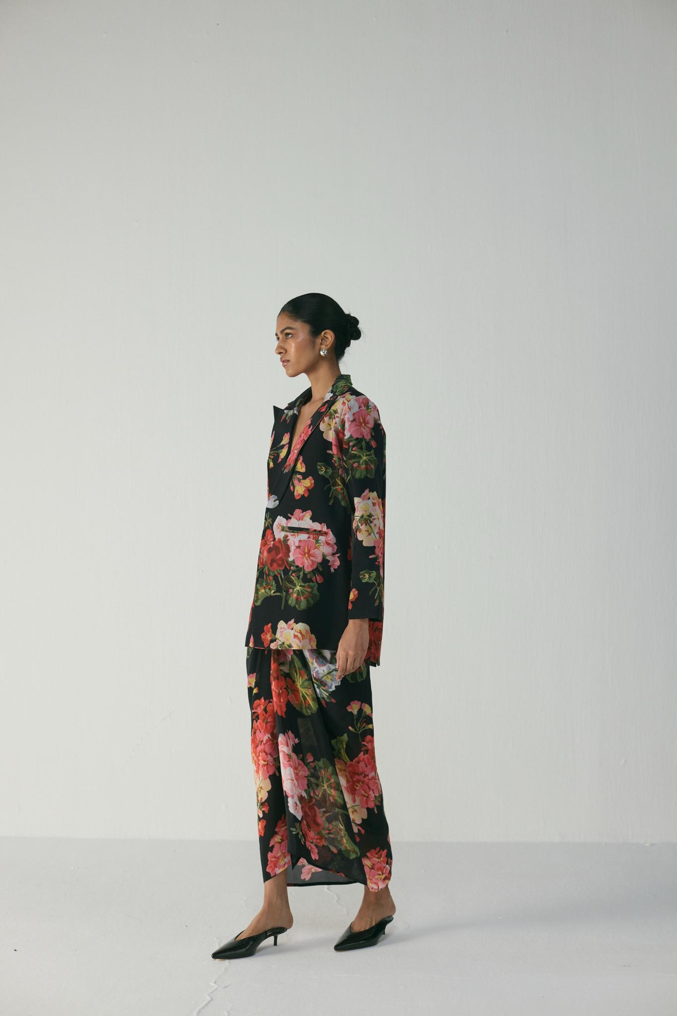 Bloody Mary Blazer & Knotted Skirt Set