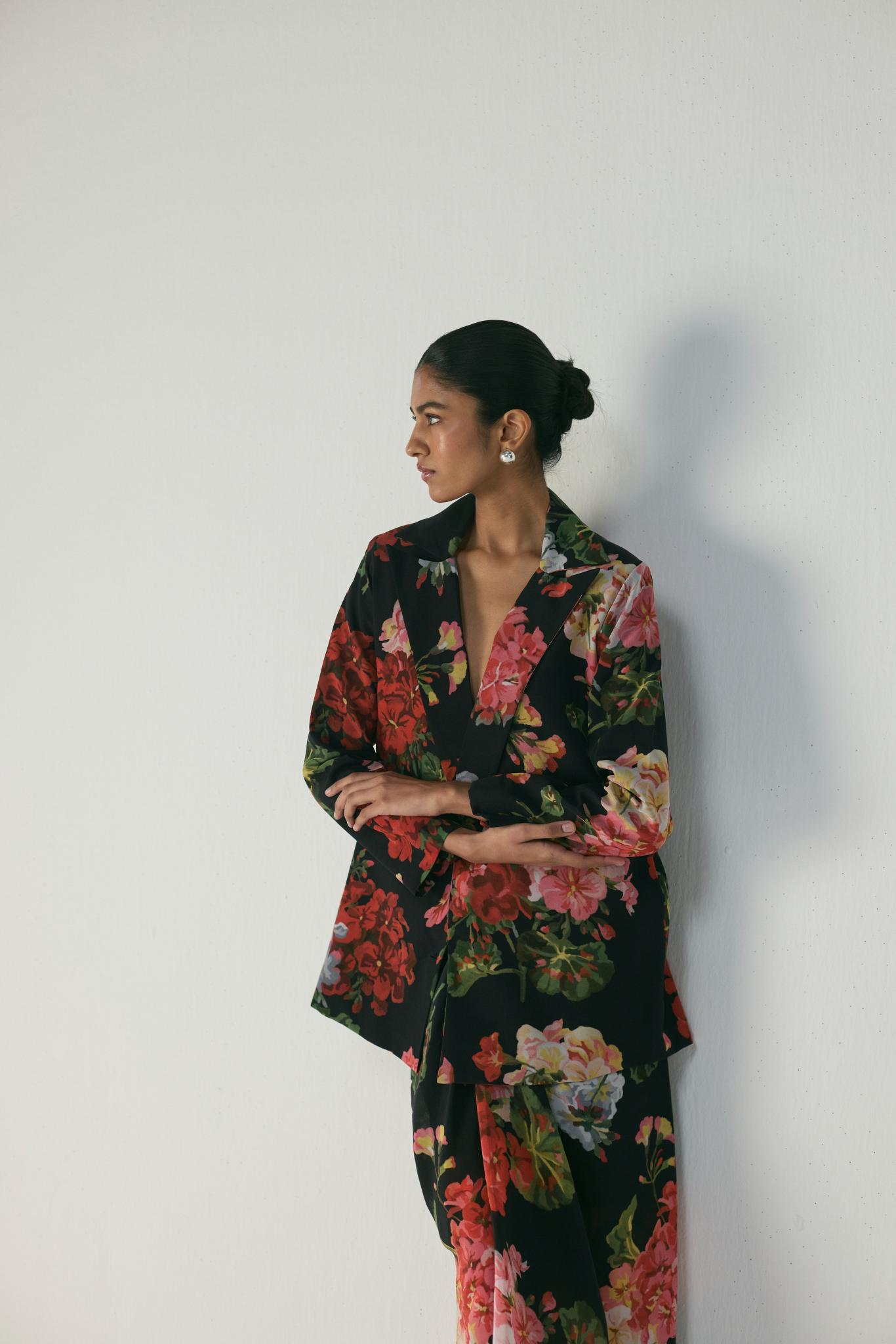 Bloody Mary Blazer & Knotted Skirt Set