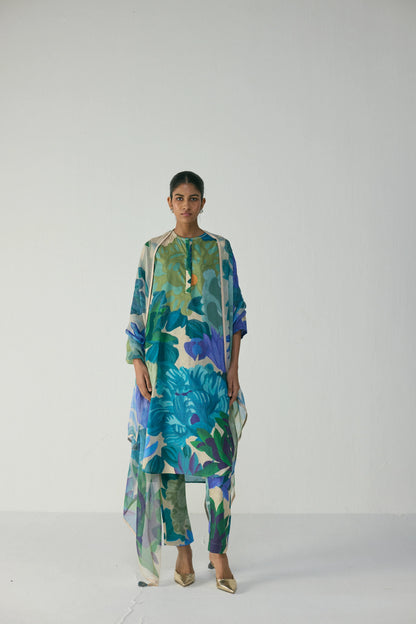 Garden Party Long Cotton Kurta Set