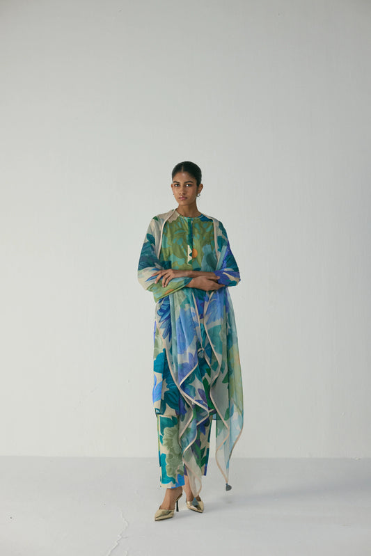 Garden Party Long Cotton Kurta Set