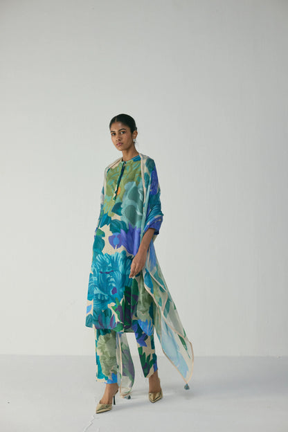 Garden Party Long Cotton Kurta Set