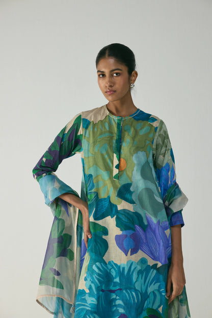 Garden Party Long Cotton Kurta Set