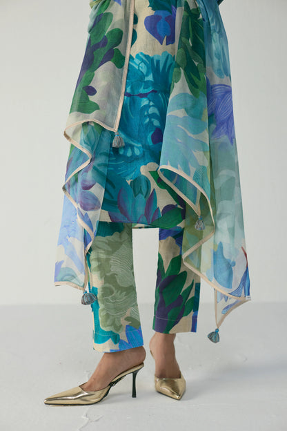 Garden Party Long Cotton Kurta Set