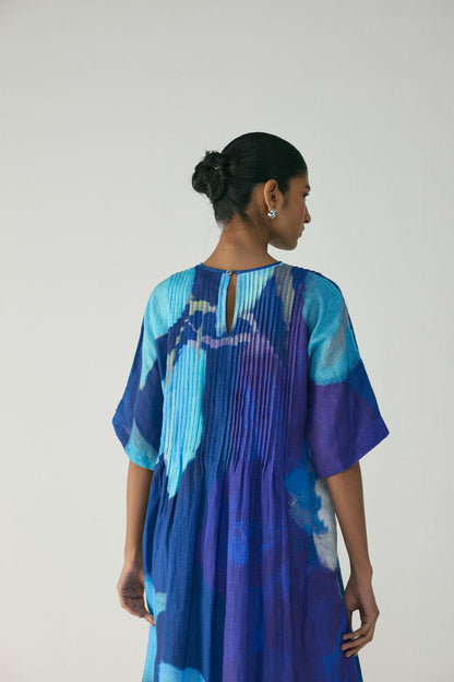 Blue Lagoon Pintucks Dress
