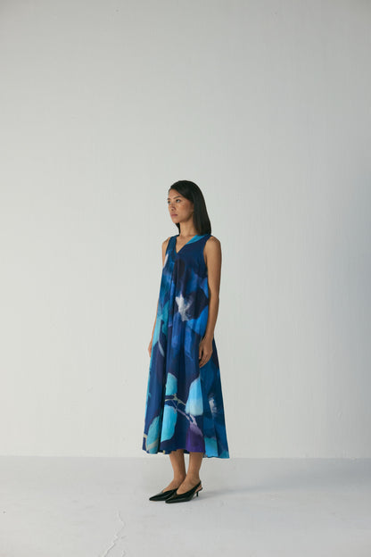 Blue Lagoon V Neck Dress