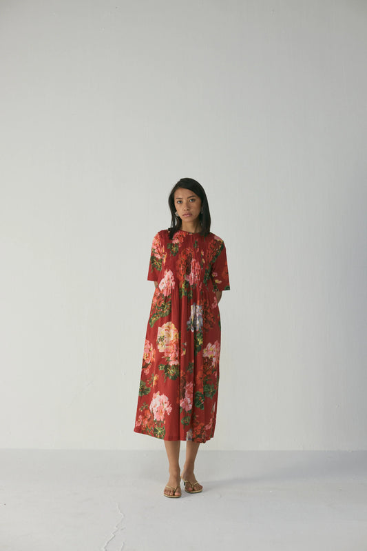 Jingle Pintucks Dress