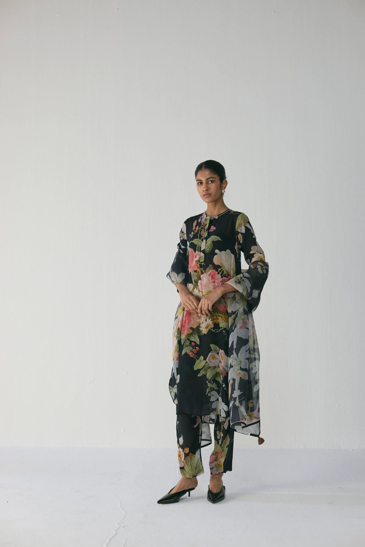 Carmine Long Kurta Set