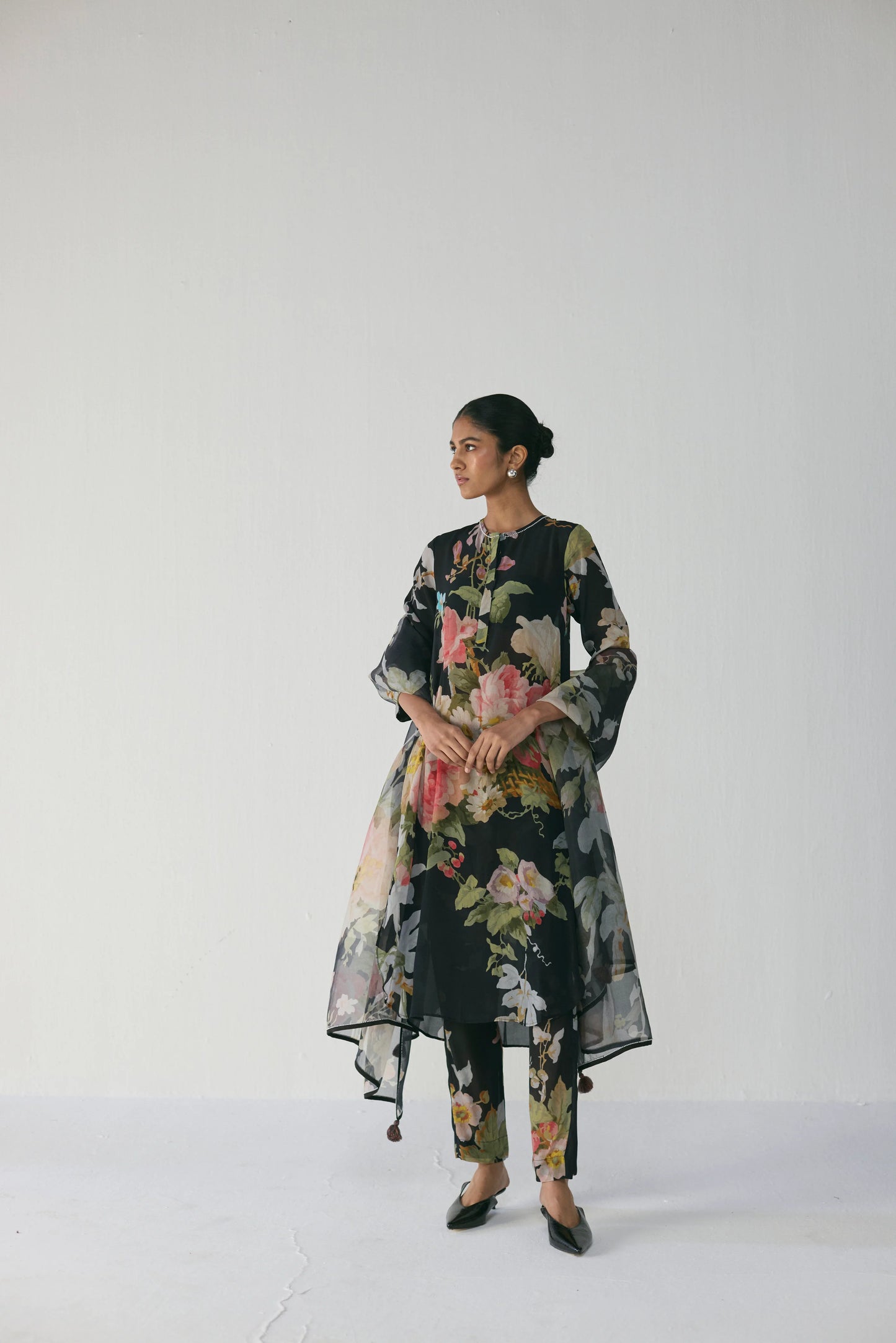 Carmine Long Kurta Set