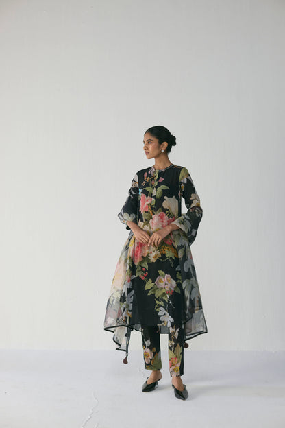 Carmine Long Kurta Set