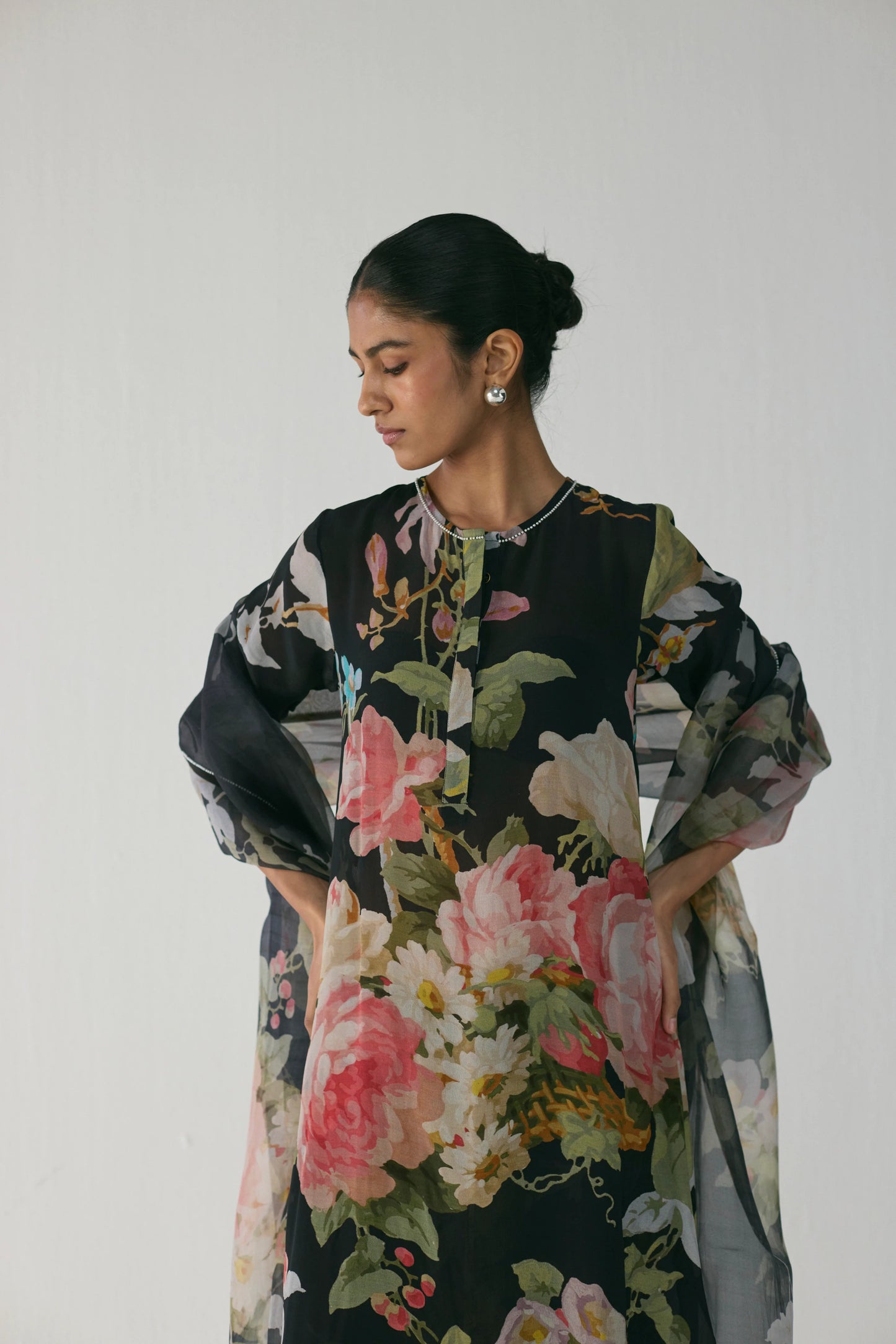 Carmine Long Kurta Set