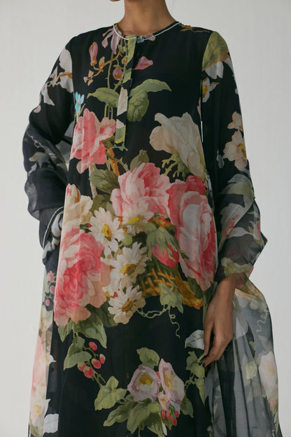 Carmine Long Kurta Set