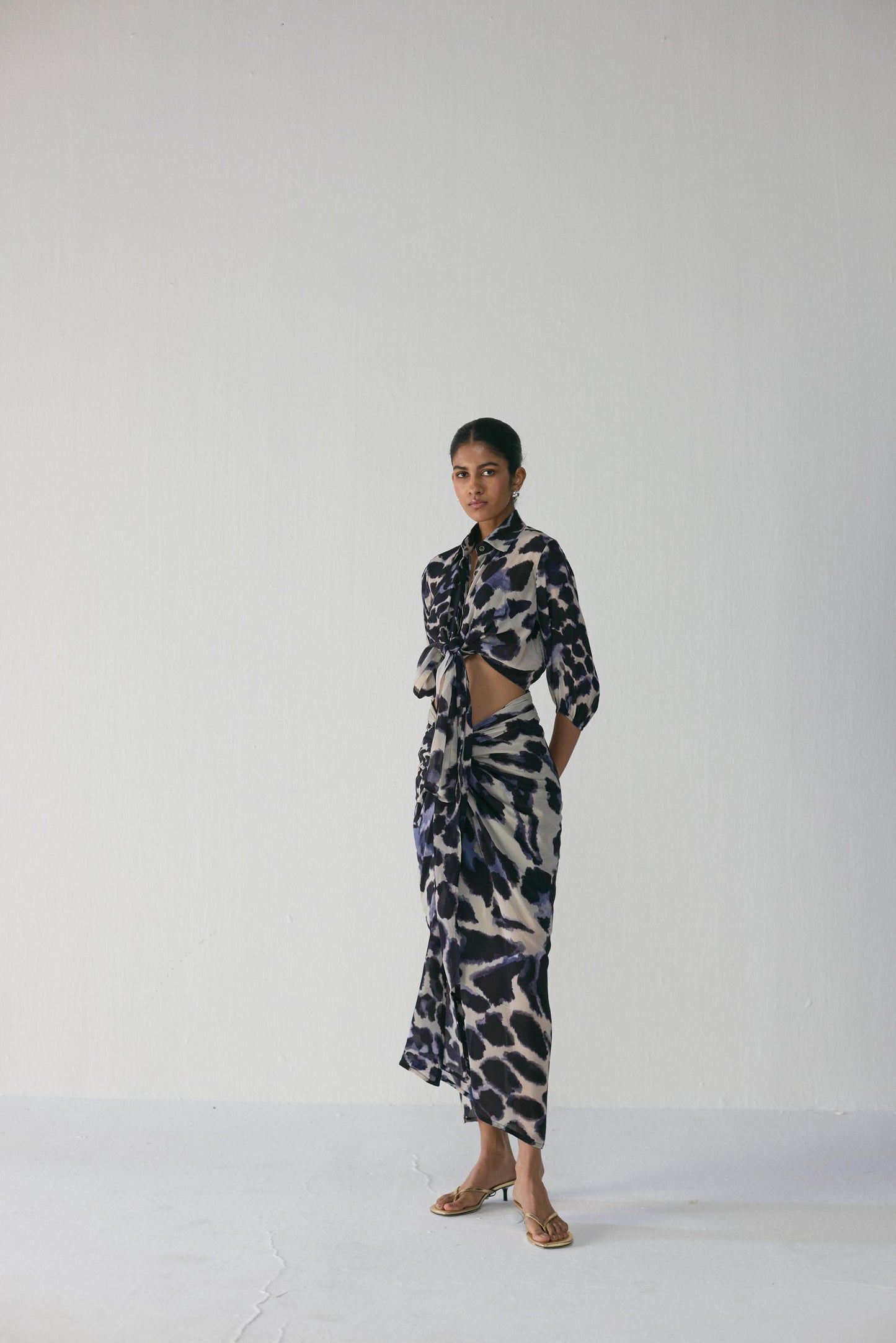 Samburu Tie Up Top And Skirt Set