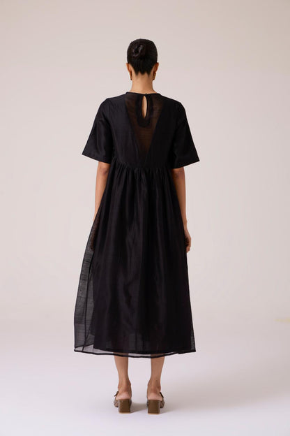 Callisto Black Handwoven Dress