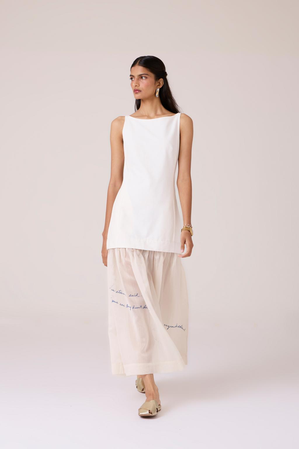 Astra White Embroidered Maxi Dress