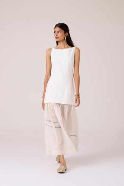 Astra White Embroidered Maxi Dress