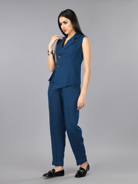 Indigo Linen Jacket