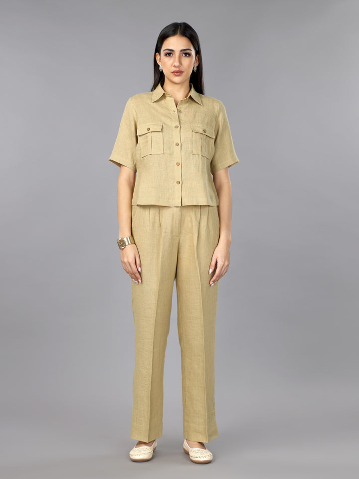 Biscoff Linen Shirt & Pant Set